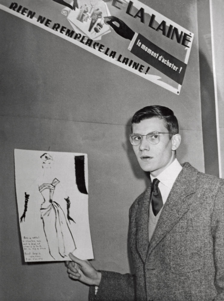  YSL with his competition winning sketch